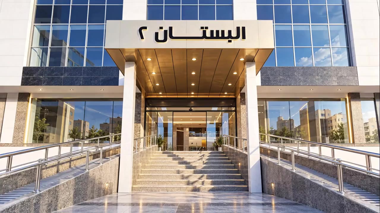 تصور معماري جديد لمدخل مول البستان في ضوء النهار